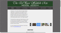 Desktop Screenshot of elpasoscottishrite.org