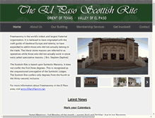 Tablet Screenshot of elpasoscottishrite.org
